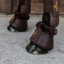 Kentucky Sheepskin Leather Overreach Boots - Brown/Brown