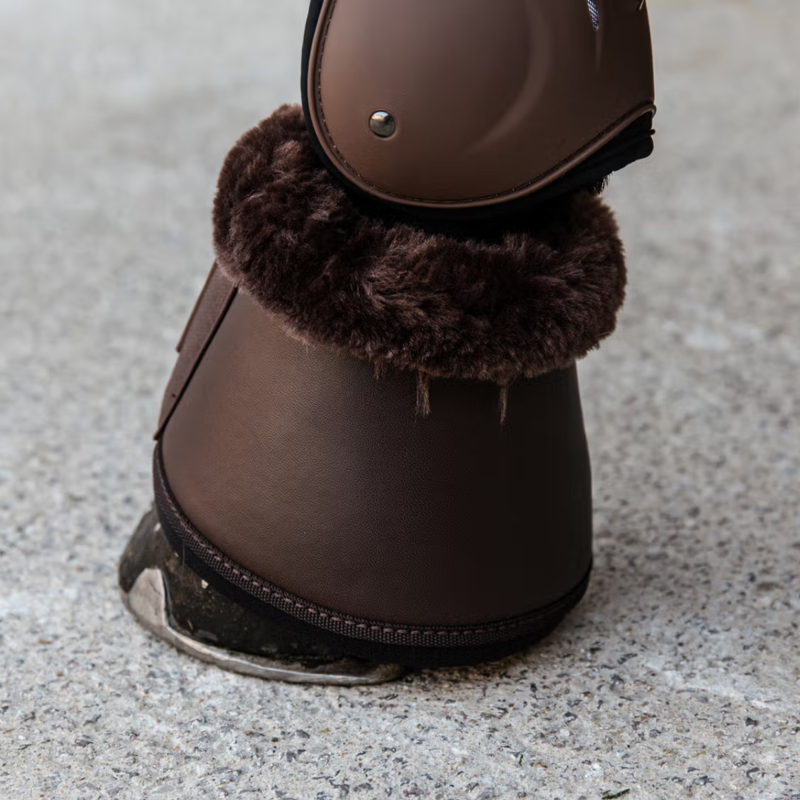 Kentucky Sheepskin Leather Overreach Boots - Brown/Brown-2