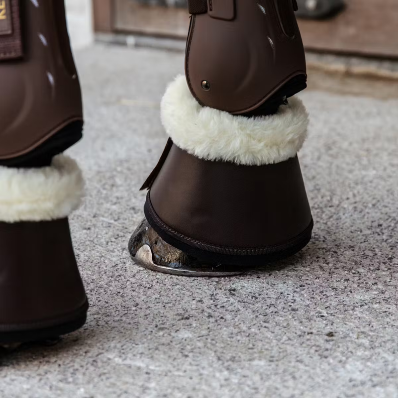 Kentucky Sheepskin Leather Overreach Boots - Brown-1