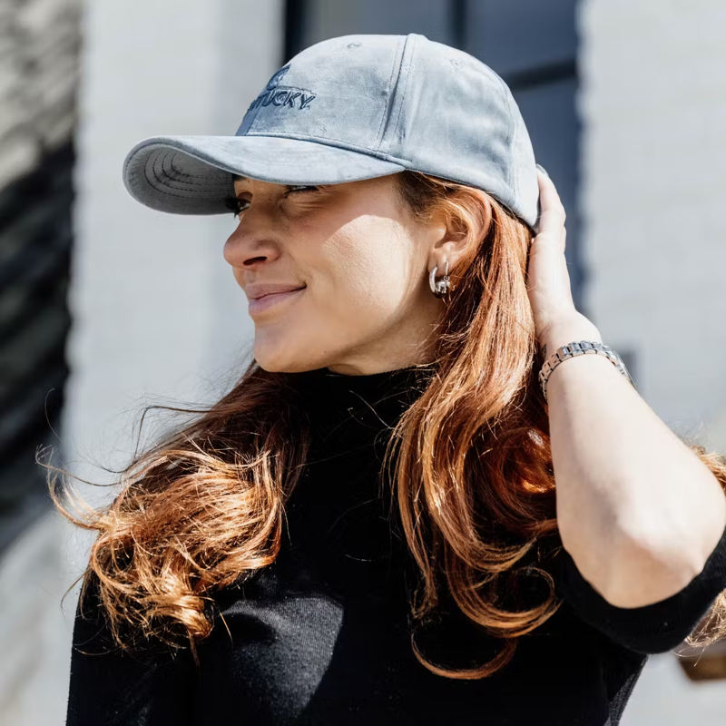 Kentucky Velvet Cap - Light Blue-1