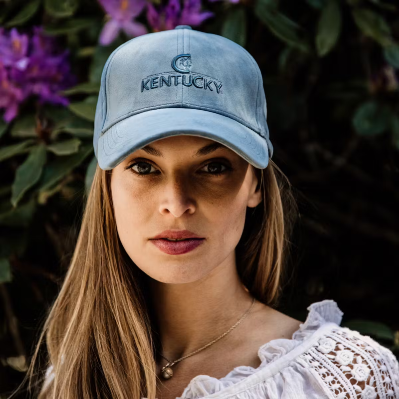 Kentucky Velvet Cap - Light Blue