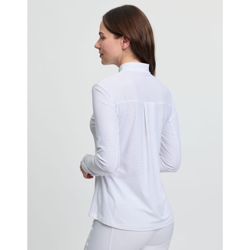 LeMieux Ladies Arielle Long Sleeve Show Shirt - White-2