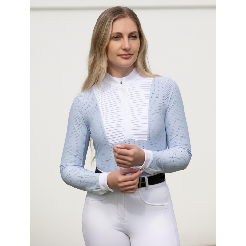 LeMieux Ladies Arielle Long Sleeve Show Shirt - Mist-2