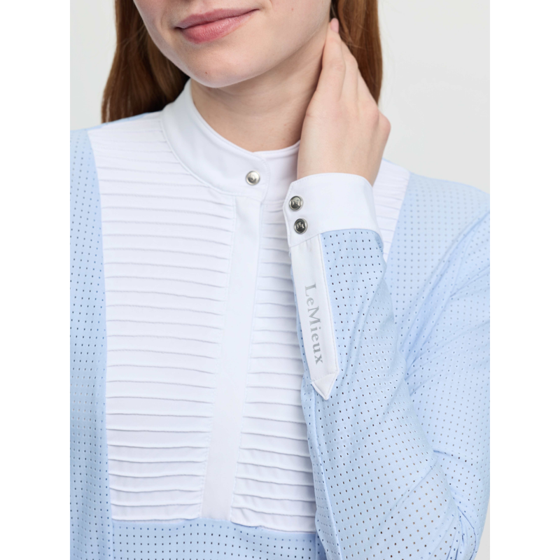 LeMieux Ladies Arielle Long Sleeve Show Shirt - Mist-4