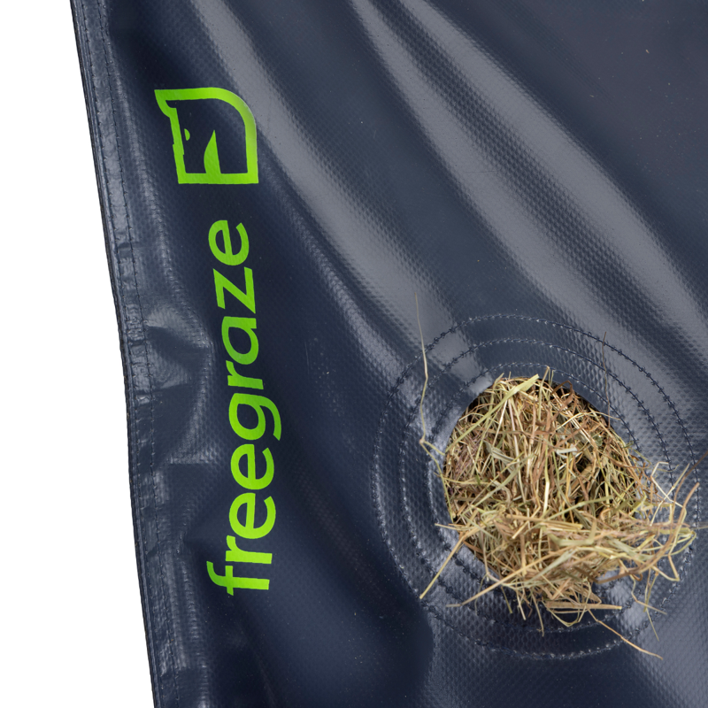 Shires FreeGraze Durable PVC Zipped Hay Bag - Navy - 80x100cm-3