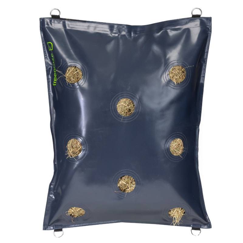Shires FreeGraze Durable PVC Zipped Hay Bag - Navy - 80x100cm