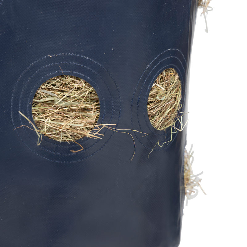 Shires FreeGraze Durable PVC Hay Bag - Navy - 80x40cm-1
