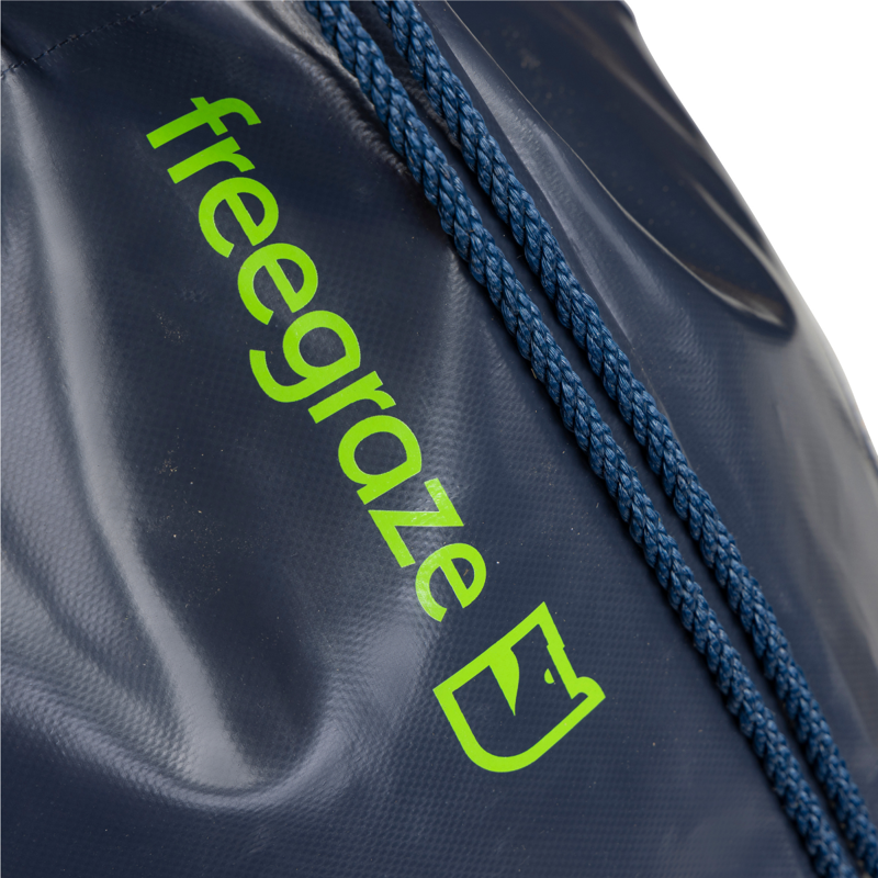 Shires FreeGraze Durable PVC Hay Bag - Navy - 80x40cm-2
