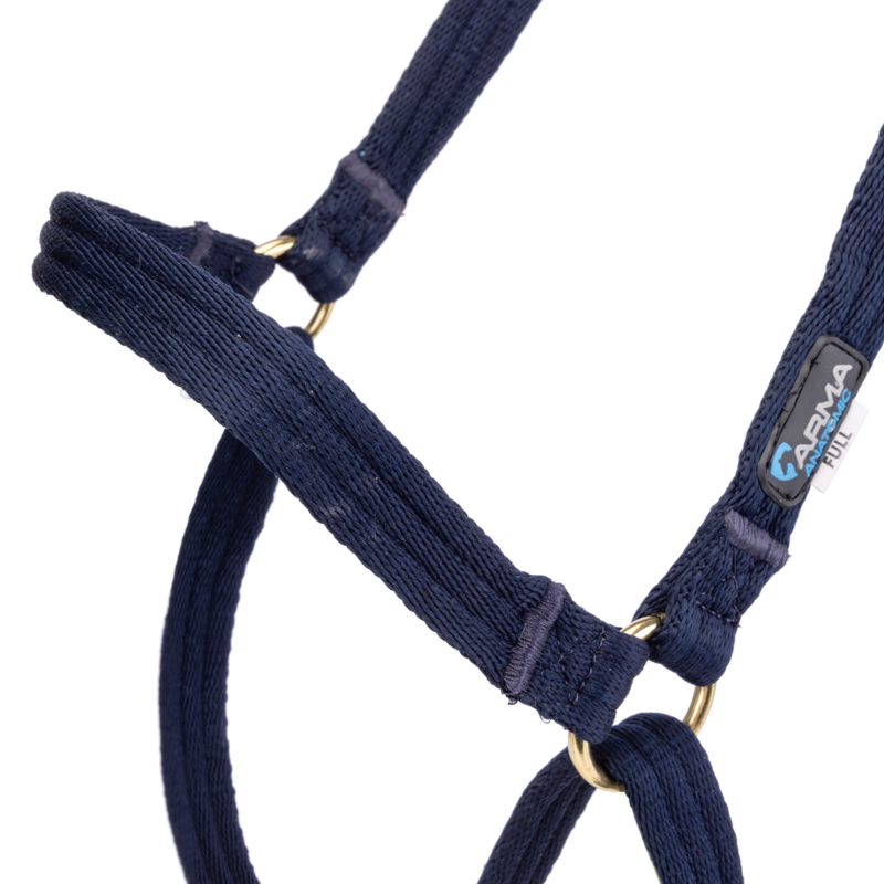 Shires Arma Cushion Headcollar with Lead - Navy-6