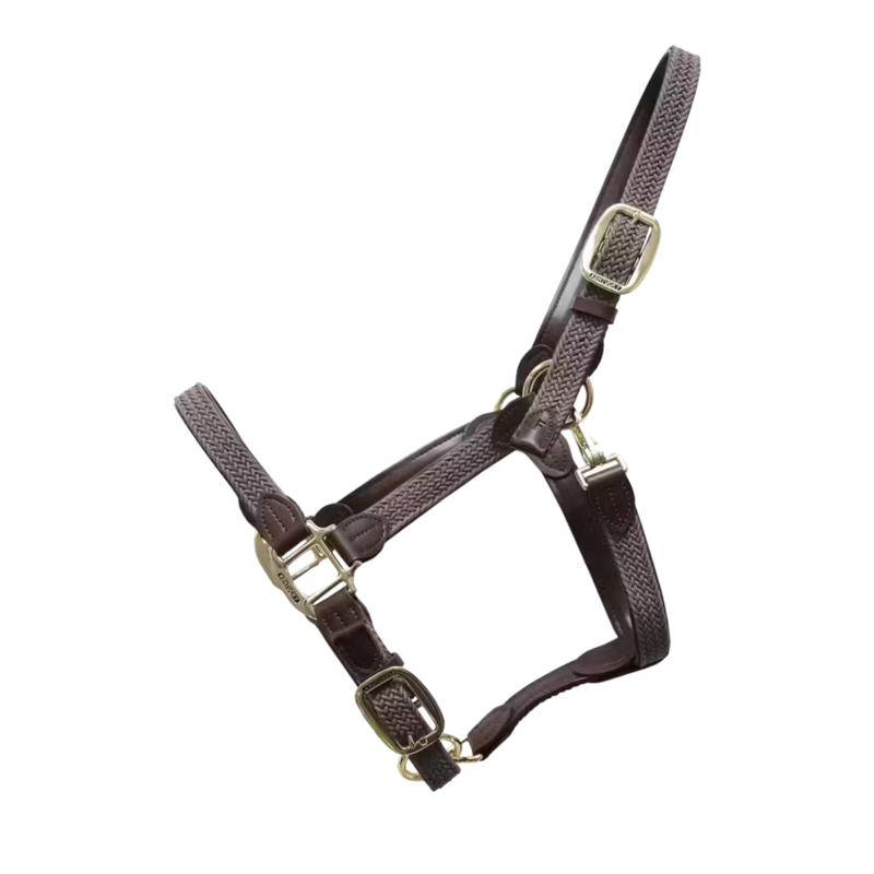 Kentucky Plaited Nylon Headcollar - Grey-4