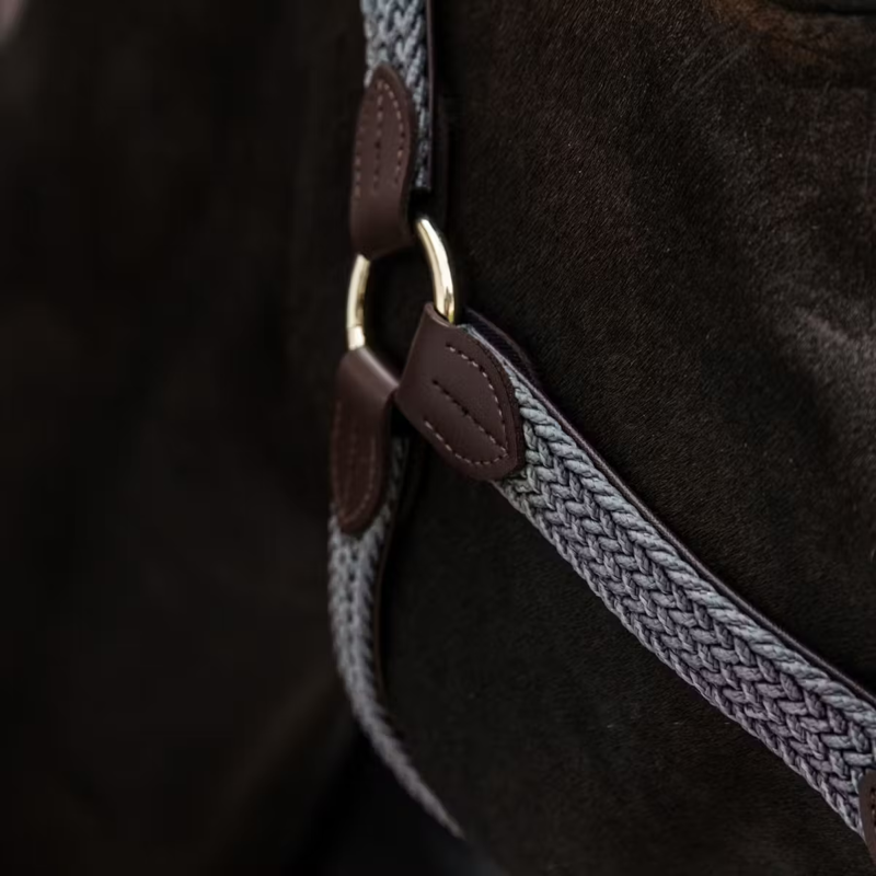 Kentucky Plaited Nylon Headcollar - Grey-3