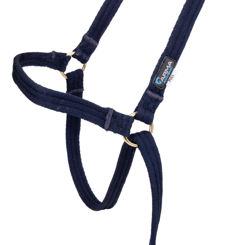 Shires Arma Cushion Headcollar with Lead - Navy-4