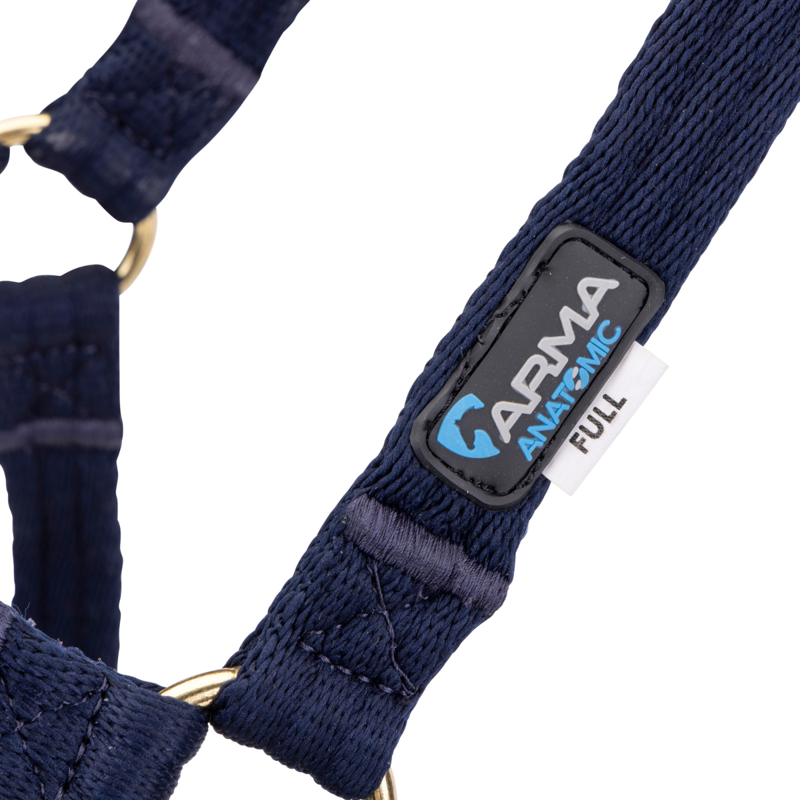 Shires Arma Cushion Headcollar with Lead - Navy-3