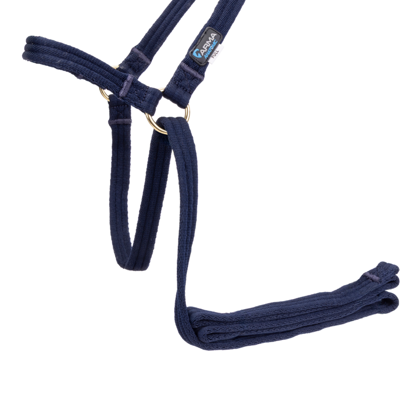 Shires Arma Cushion Headcollar with Lead - Navy-1