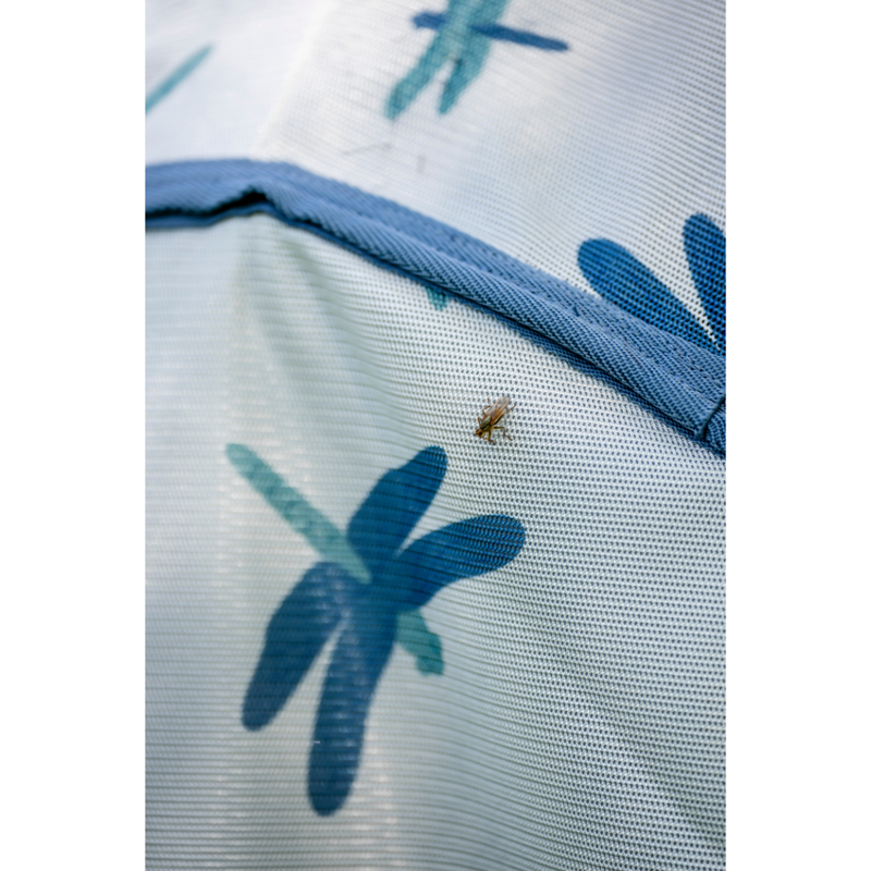 Horseware Amigo Bug Rug Pony Fly Sheet - Dragonfly Print/Silver/Blue/Sage-4