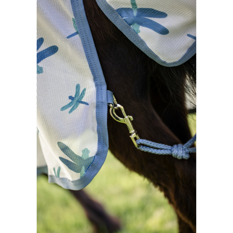 Horseware Amigo Bug Rug Plus Petite - Dragonfly Print/Silver/Blue/Sage-3