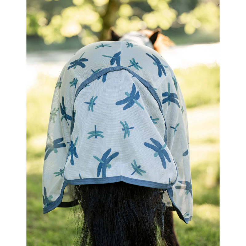 Horseware Amigo Bug Rug Plus Petite - Dragonfly Print/Silver/Blue/Sage-2