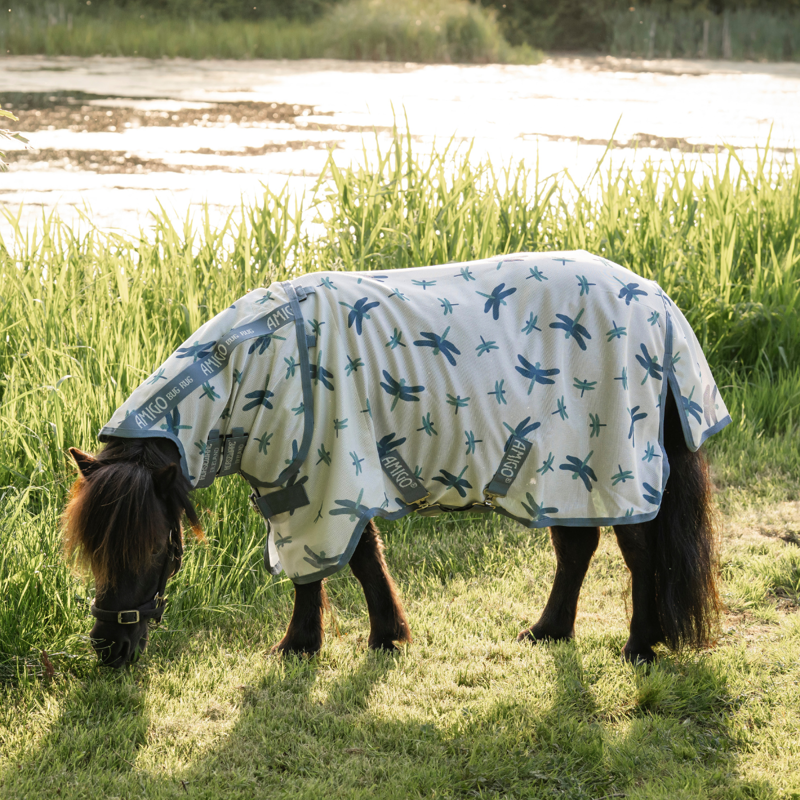 Horseware Amigo Bug Rug Plus Petite - Dragonfly Print/Silver/Blue/Sage