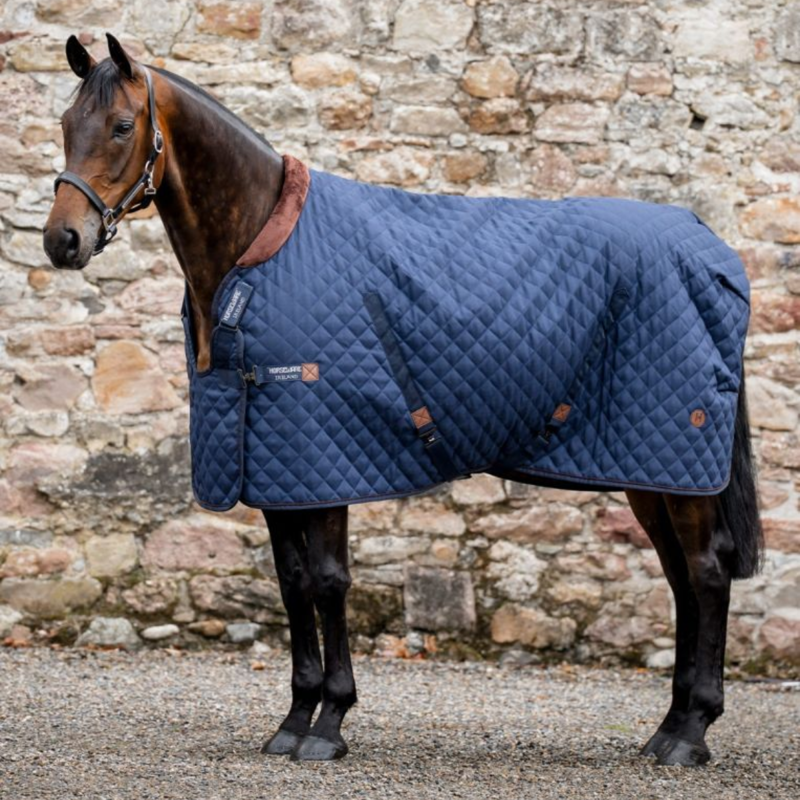Horseware Signature Stable Rug 200g - Navy/Brown/Silver