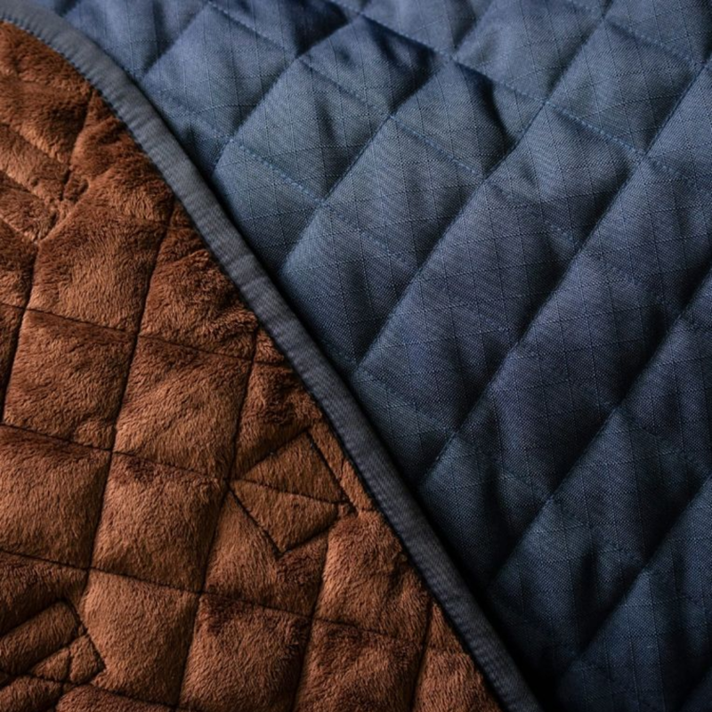 Horseware Signature Stable Rug 200g - Navy/Brown/Silver-4