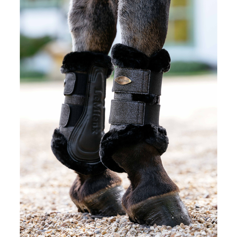 LeMieux Brilliance Fleece Edged Brushing Boot - Black-2