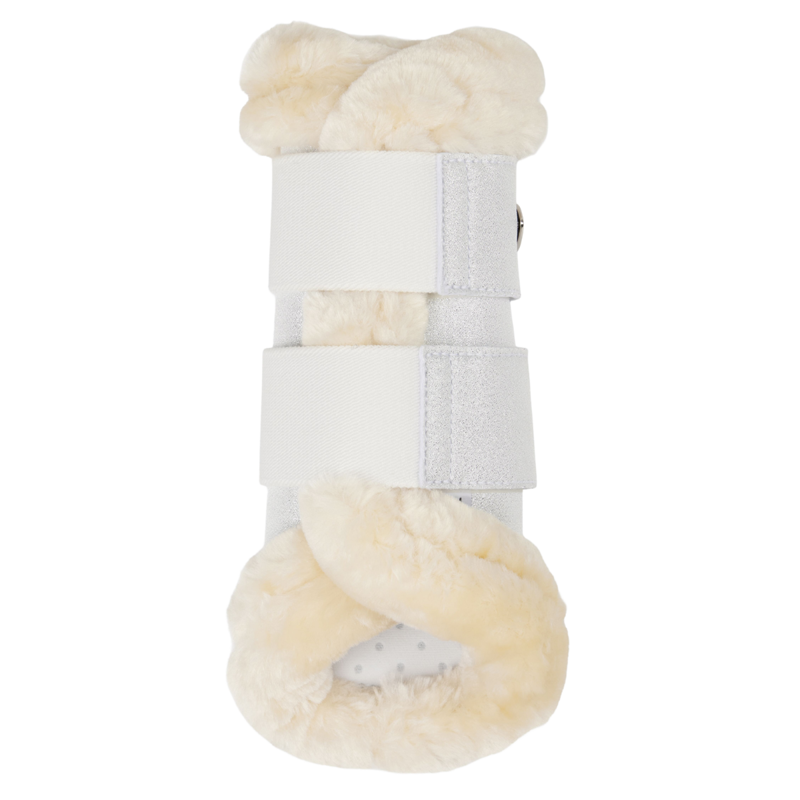 LeMieux Brilliance Fleece Edged Brushing Boot - White-1