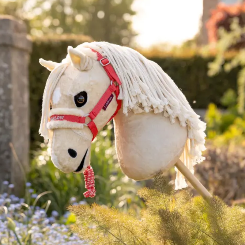 LeMieux Harlow Hobby Horse Headcollar and Leadrope - Coral Crush-1