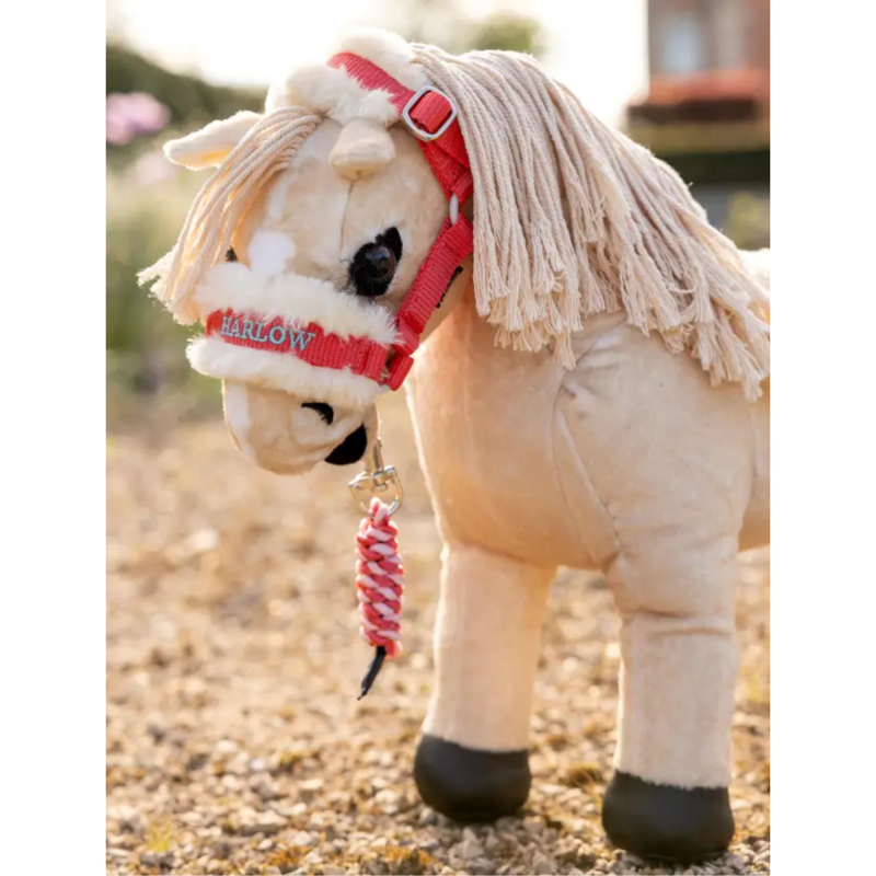 LeMieux Harlow Toy Pony Headcollar and Leadrope - Coral Crush-1
