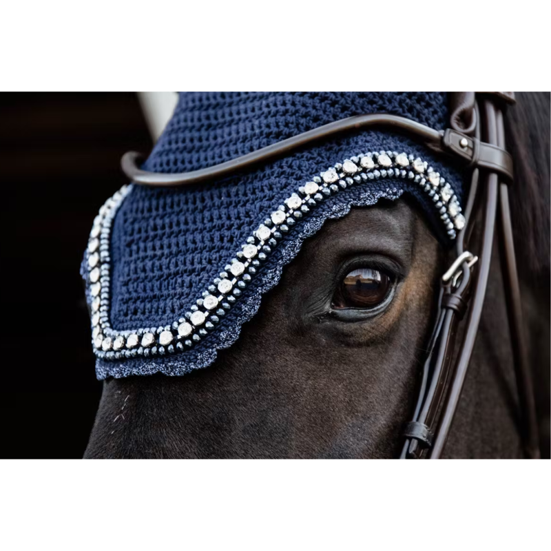 Kentucky Wellington Big Stone and Pearl Fly Veil Full - Dark Navy-1