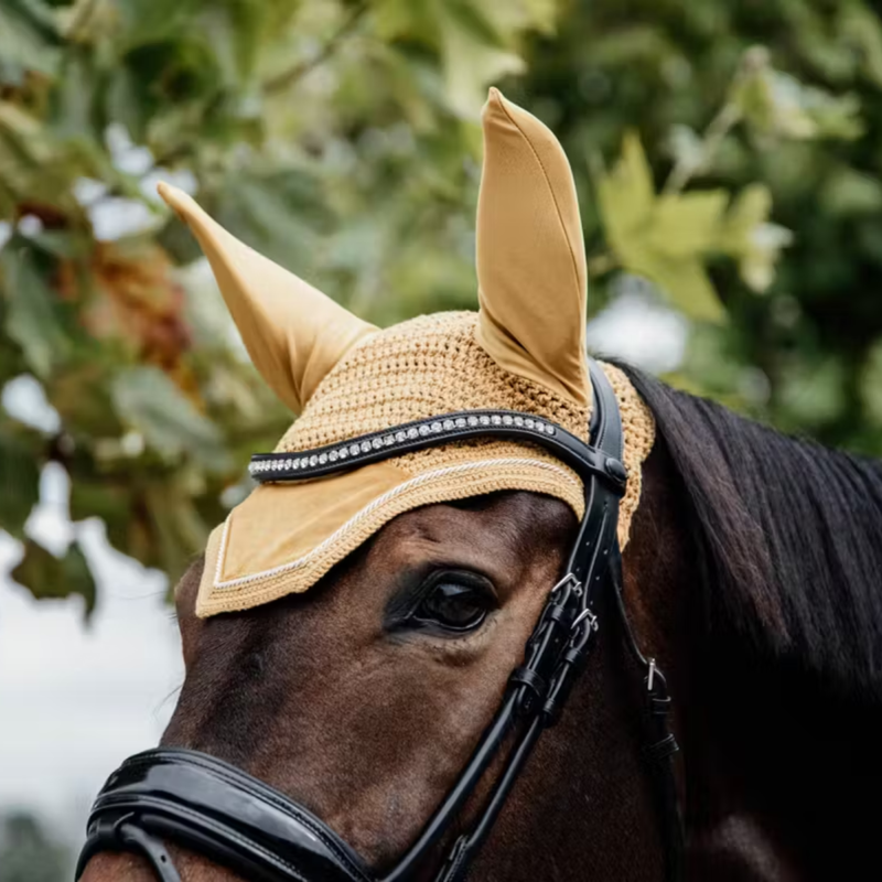 Kentucky Wellington Velvet Fly Veil - Mustard