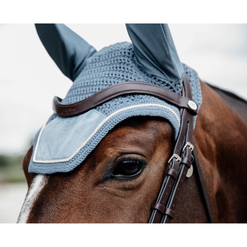 Kentucky Wellington Velvet Fly Veil - Light Blue-1