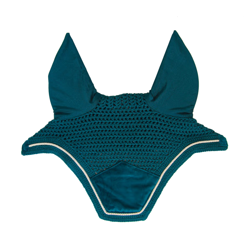 Kentucky Wellington Velvet Fly Veil - Emerald-1