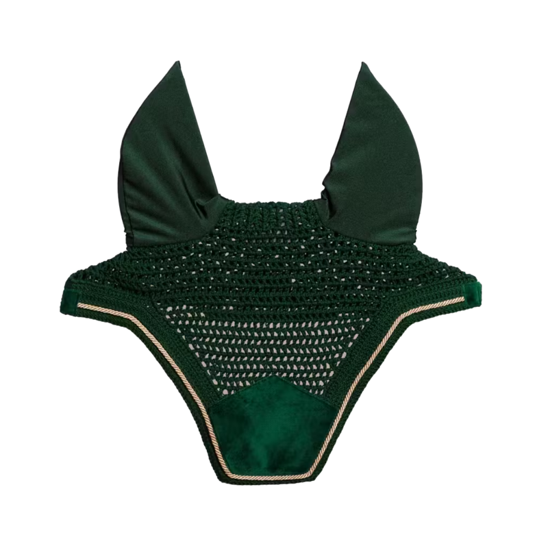 Kentucky Wellington Velvet Fly Veil - Dark Green-2
