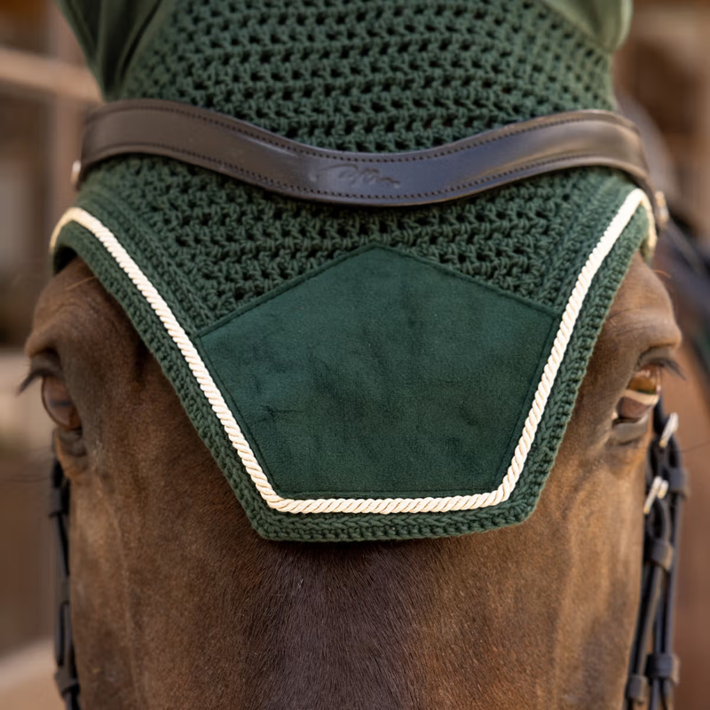 Kentucky Wellington Velvet Fly Veil Full - Pine Green-1