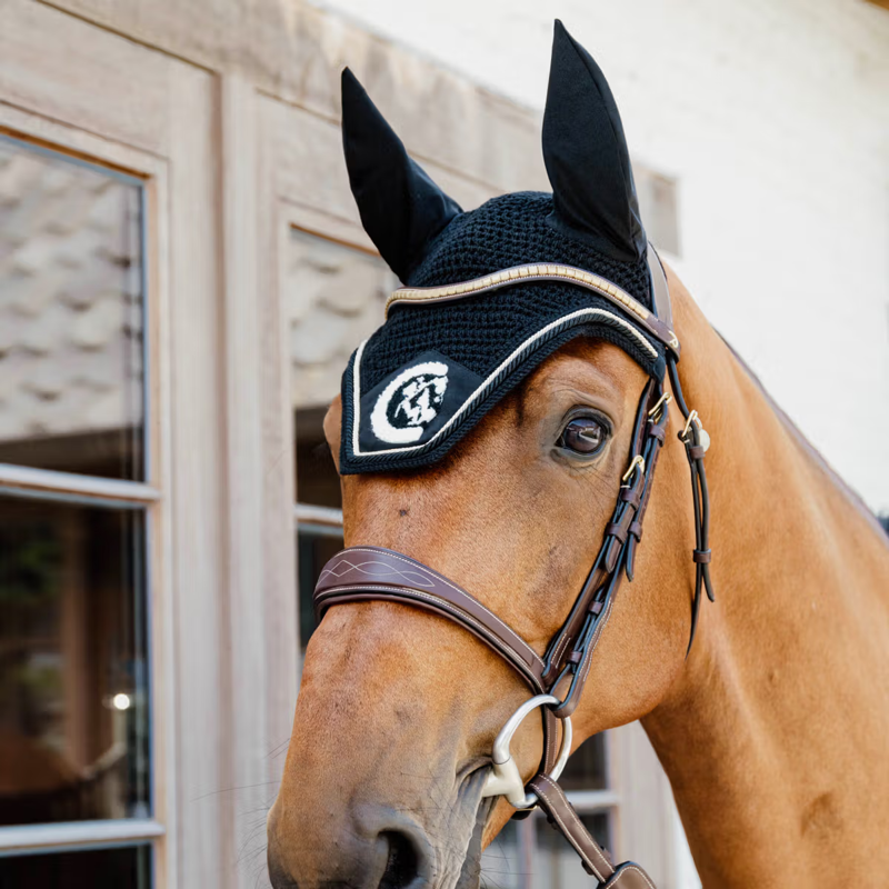 Kentucky Wellington 3D Logo Rope Fly Veil Full - Black-1