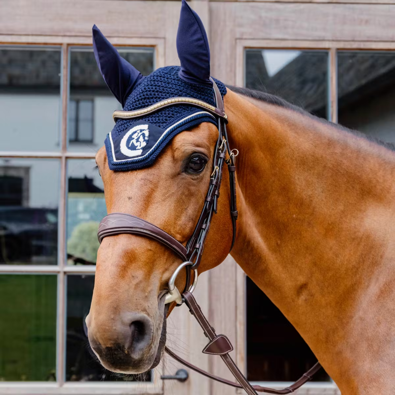 Kentucky Wellington 3D Logo Rope Fly Veil Full - Navy