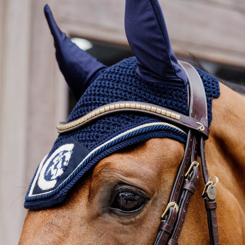 Kentucky Wellington 3D Logo Rope Fly Veil Full - Navy-2