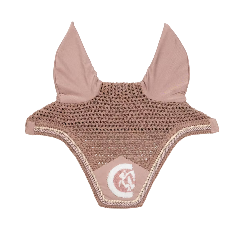 Kentucky Wellington 3D Logo Rope Fly Veil Full - Old Rose-3
