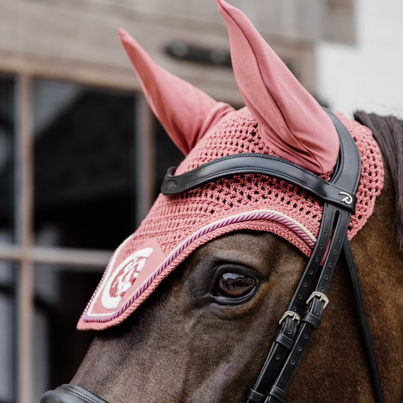 Kentucky Wellington 3D Logo Rope Fly Veil Full - Fuchsia-1