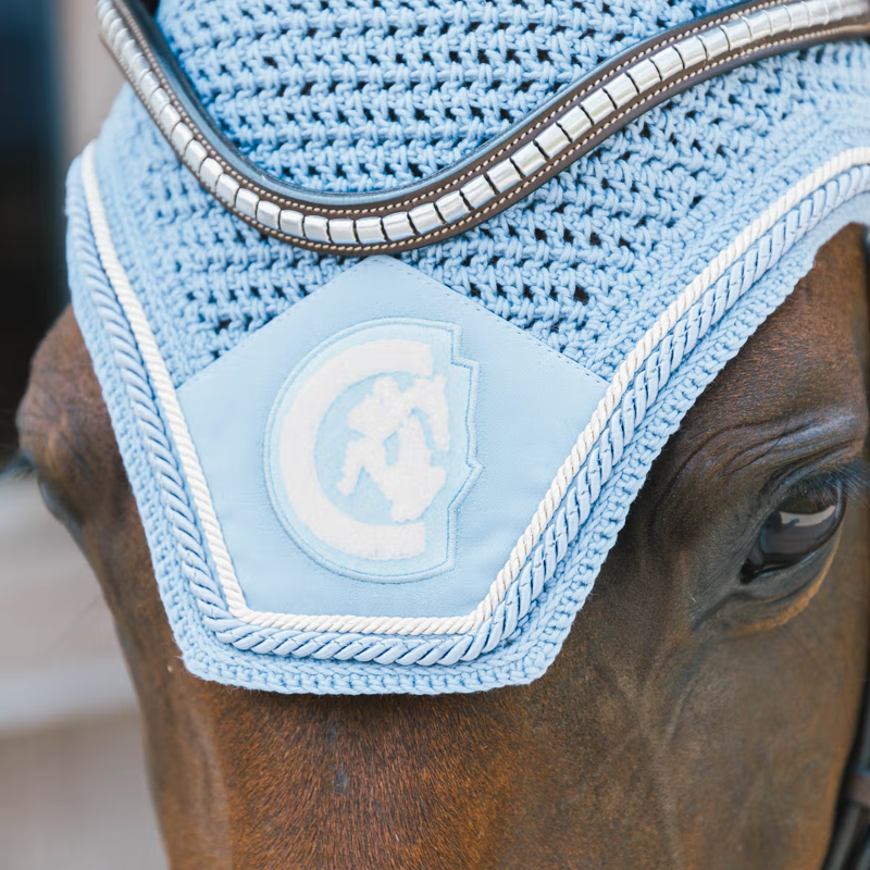 Kentucky Wellington 3D Logo Rope Fly Veil Full - Light Blue-2