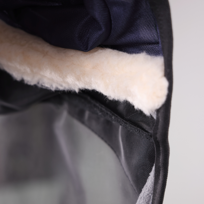 Shires FlyGuard Pro Deluxe Fly Mask with Ears - Navy-3