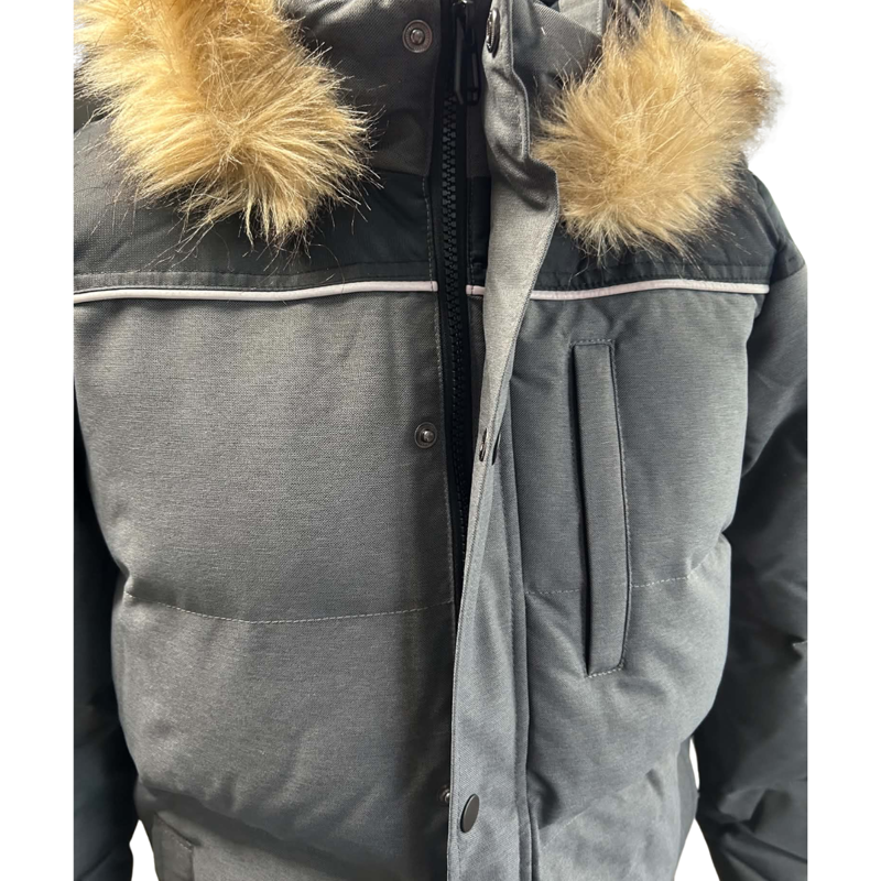 Horseware Kids Padded Parka w/Rem Hood - Black Melange-3