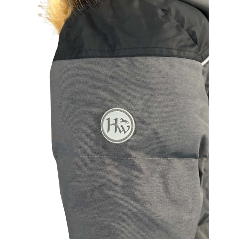 Horseware Kids Padded Parka w/Rem Hood - Black Melange-4