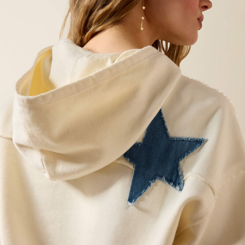 Ariat Women's Americana Hoodie - Antique White-3