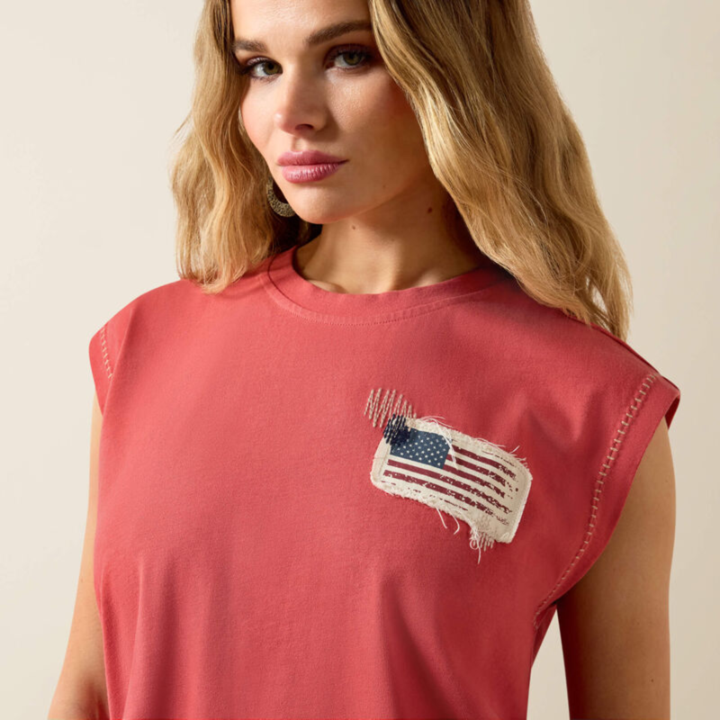 Ariat Women's Americana T-Shirt - Red-1