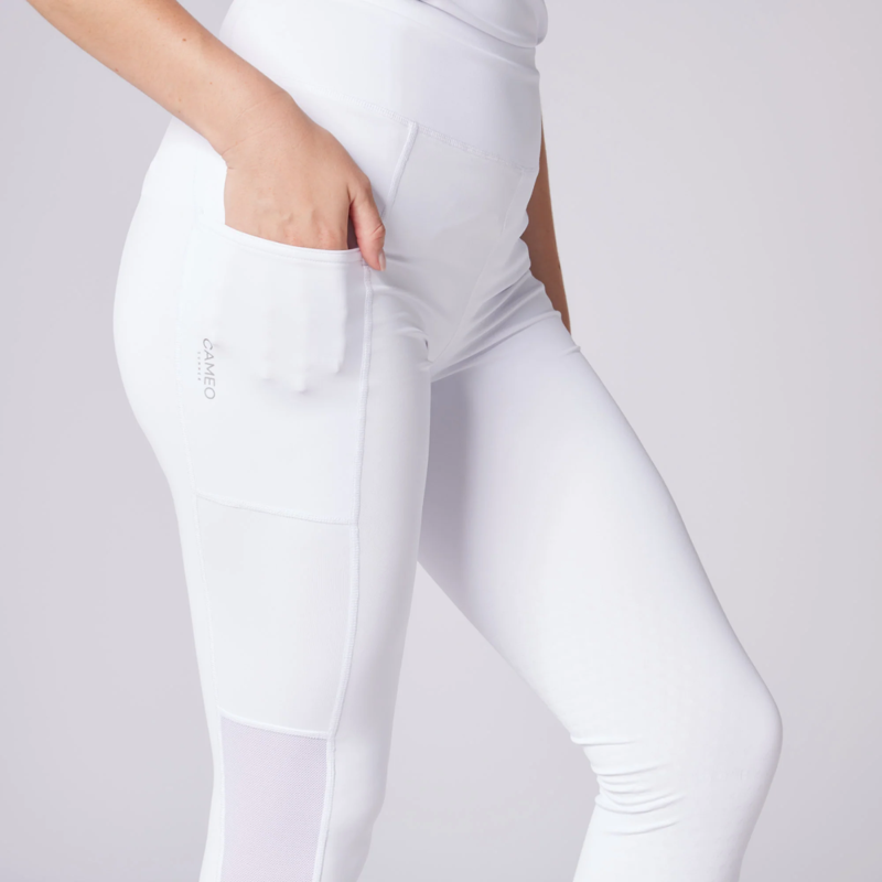 Cameo Ladies Summer Riding Tights - White-3