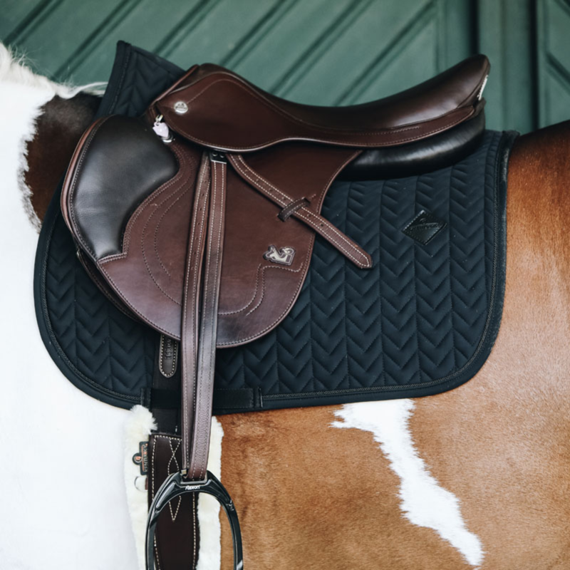 Kentucky Fishbone Show Jumping Saddlepad - Black