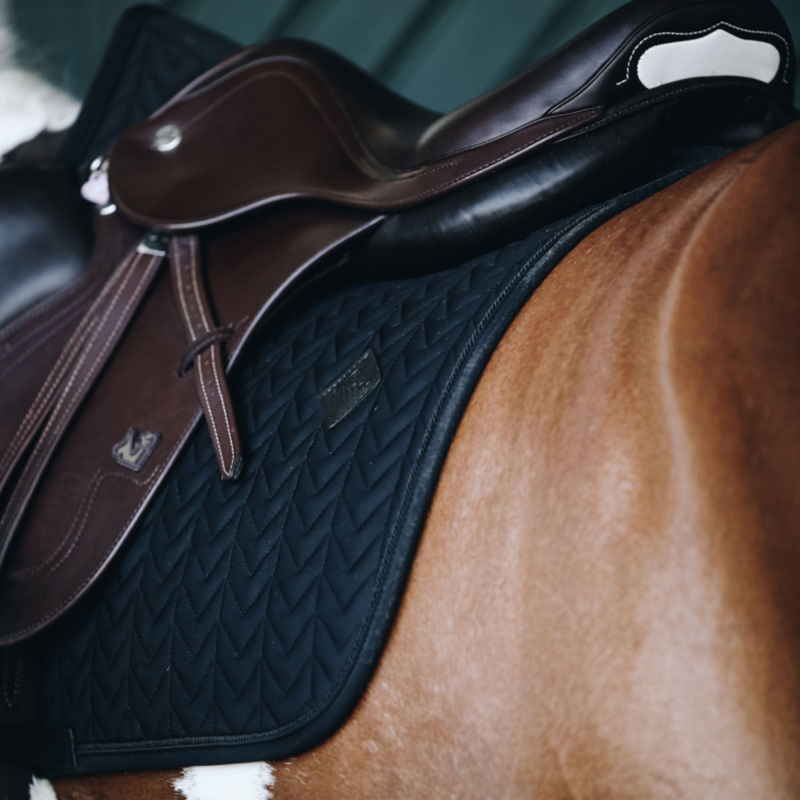 Kentucky Fishbone Show Jumping Saddlepad - Black-1