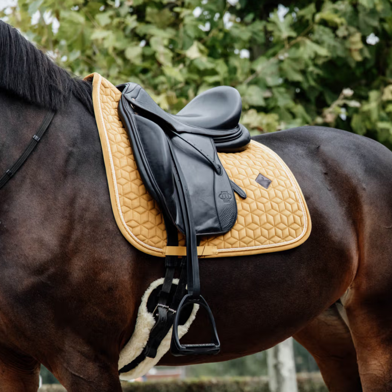Kentucky Velvet Dressage Saddlepad - Mustard-2