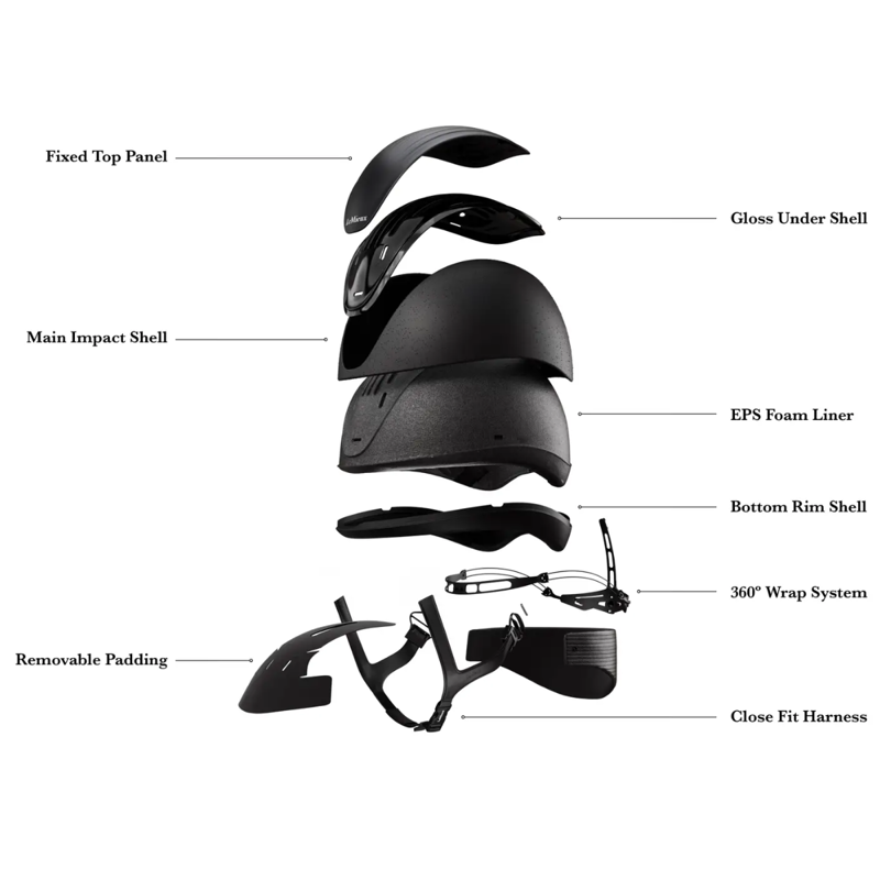 LeMieux Vexa Skull Cap Helmet - Black -4